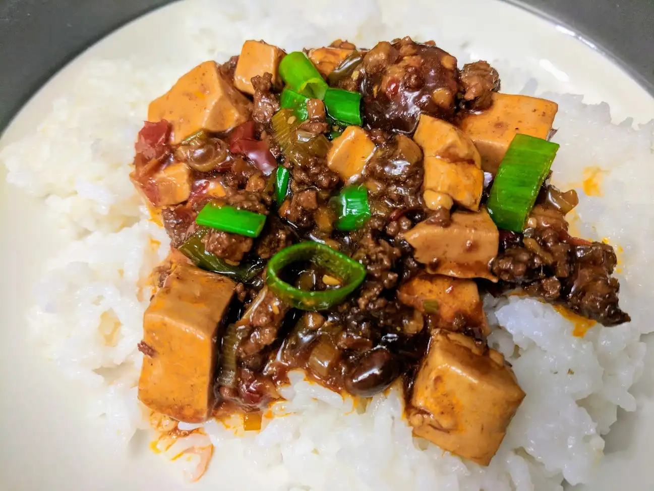Mapo Tofu Over Rice